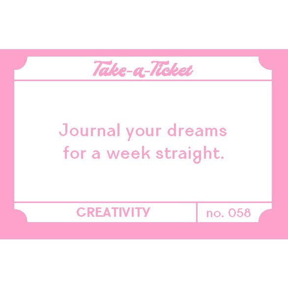 Chronicle Books - Wholesale Gag Gift/Novelty Gift - Take-a-Ticket: Creativity7