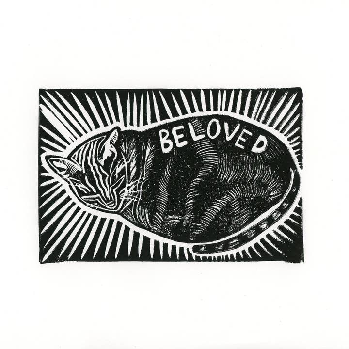 Beloved Lino Print for wholesale by The Spooky Haus