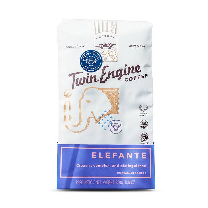 Twin Engine Coffee - Wholesale Ground Coffee - Elefante Reserve Maragogype  Organic Fair / Ground COFFEE0
