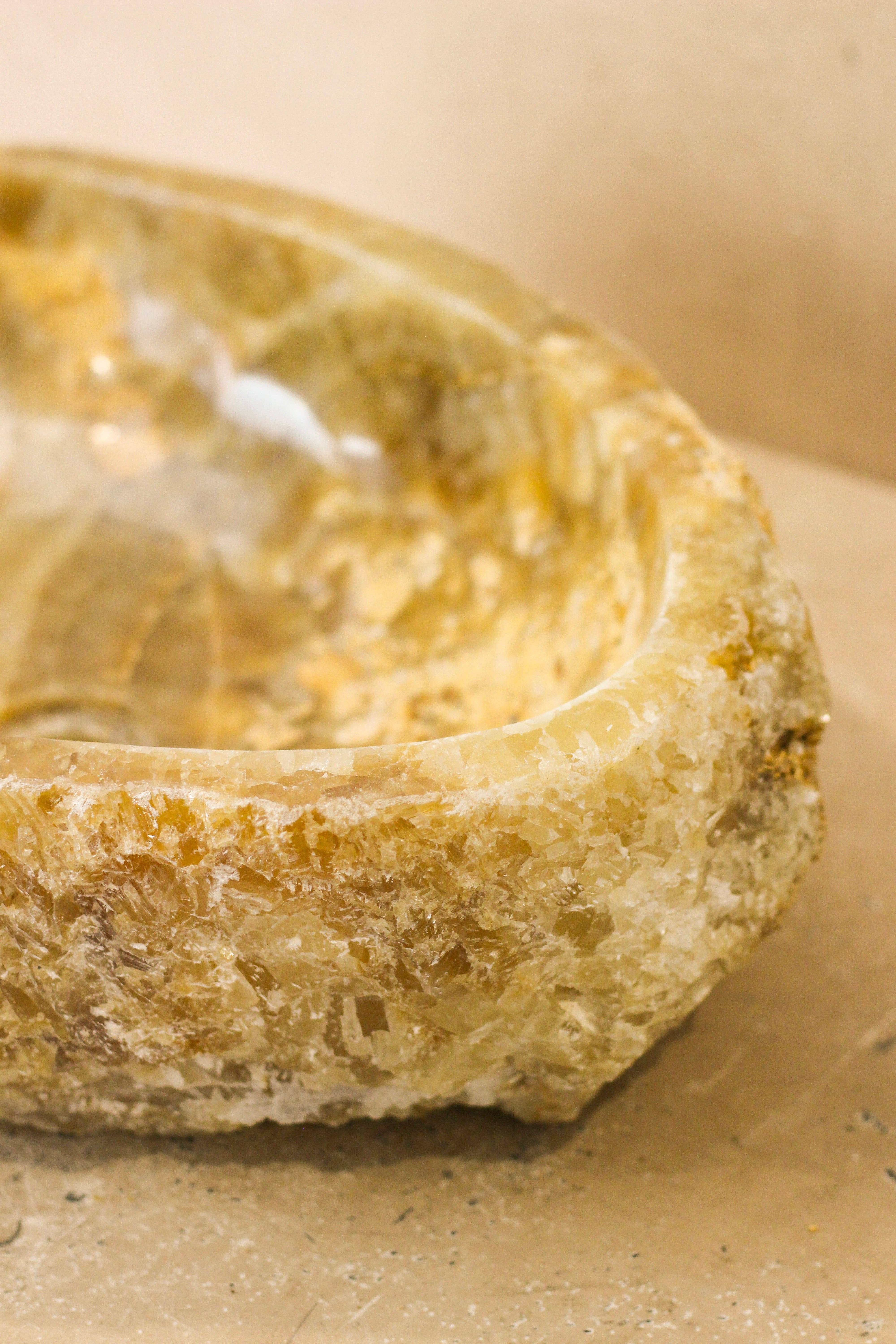 Botanical Boys - Vente Ensemble d'accessoires pour salle de bain - Vasque en onyx bord brut - n° 28