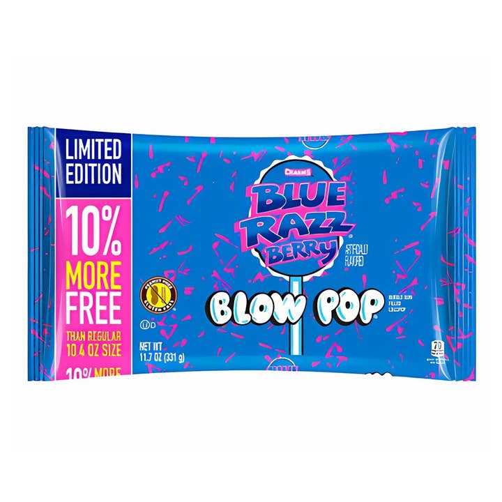 I Got Your Candy - Venta al por mayor Piruletas - Charms Blow Pops Blue Razz Berry 11.7oz - 6 unidades