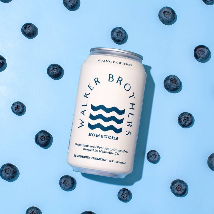 Blueberry Jasmine Non-Alcoholic Kombucha for wholesale by Walker Brothers