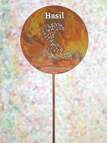 Flamed Basil Plant Stake for wholesale by Ancient Graffiti