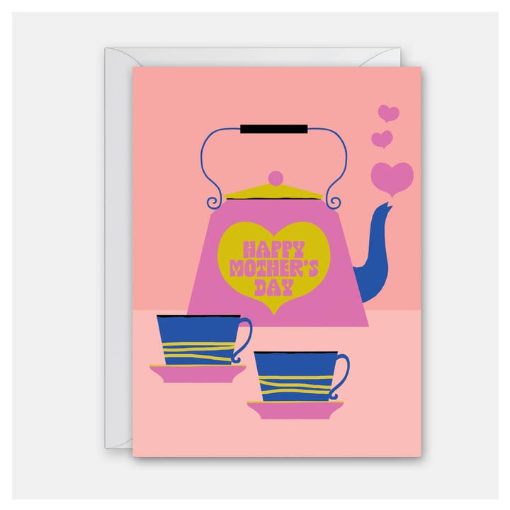 Tea Kettle - Mother's Day Card för wholesale av Rock Scissor Paper