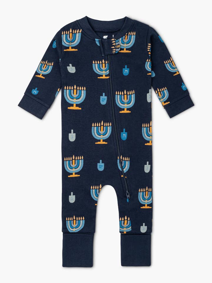 Pijama de bebé de una sola pieza a juego para la familia_Dreidel Dreidel para venta al por mayor de Monica + Andy