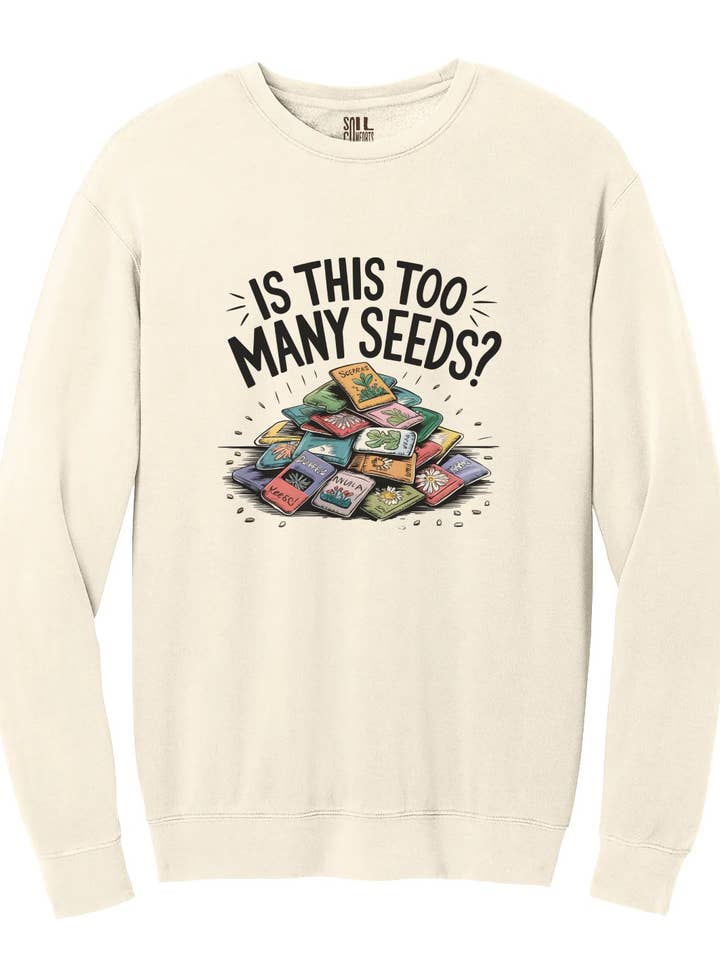 Er denne farverige sweatshirt med for mange frø? for engroshandel hos Soil Comforts