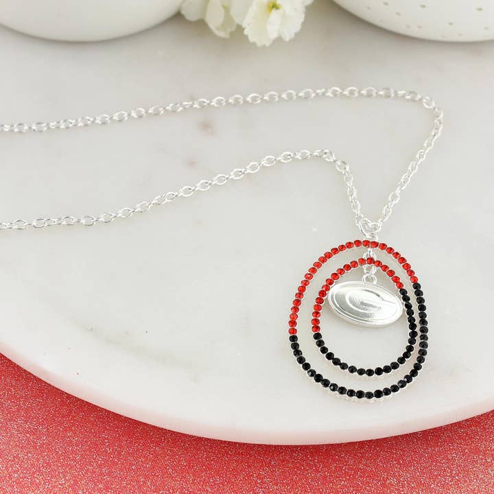 34" Georgia Crystal Loop Necklace for wholesale by Seasons Jewelry