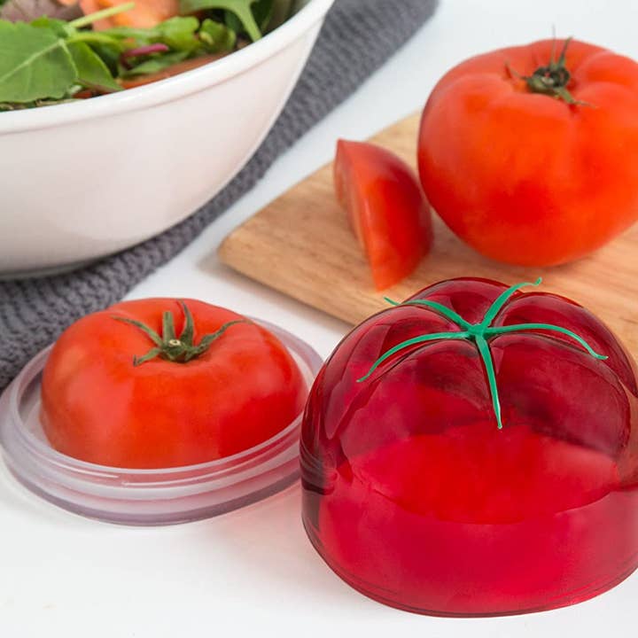 Fox Run Brands - Wholesale Food Storage Container - TULZ Tomato Save-A-Half, Red, 4" x 4" x 3"