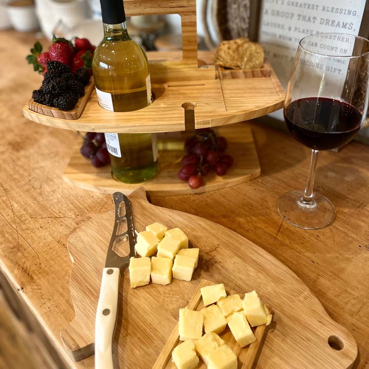 Sequel Giftables - Wholesale Beer/Wine Caddy - Outdoor Wine Table Charcuterie Tray Wine Caddy 10