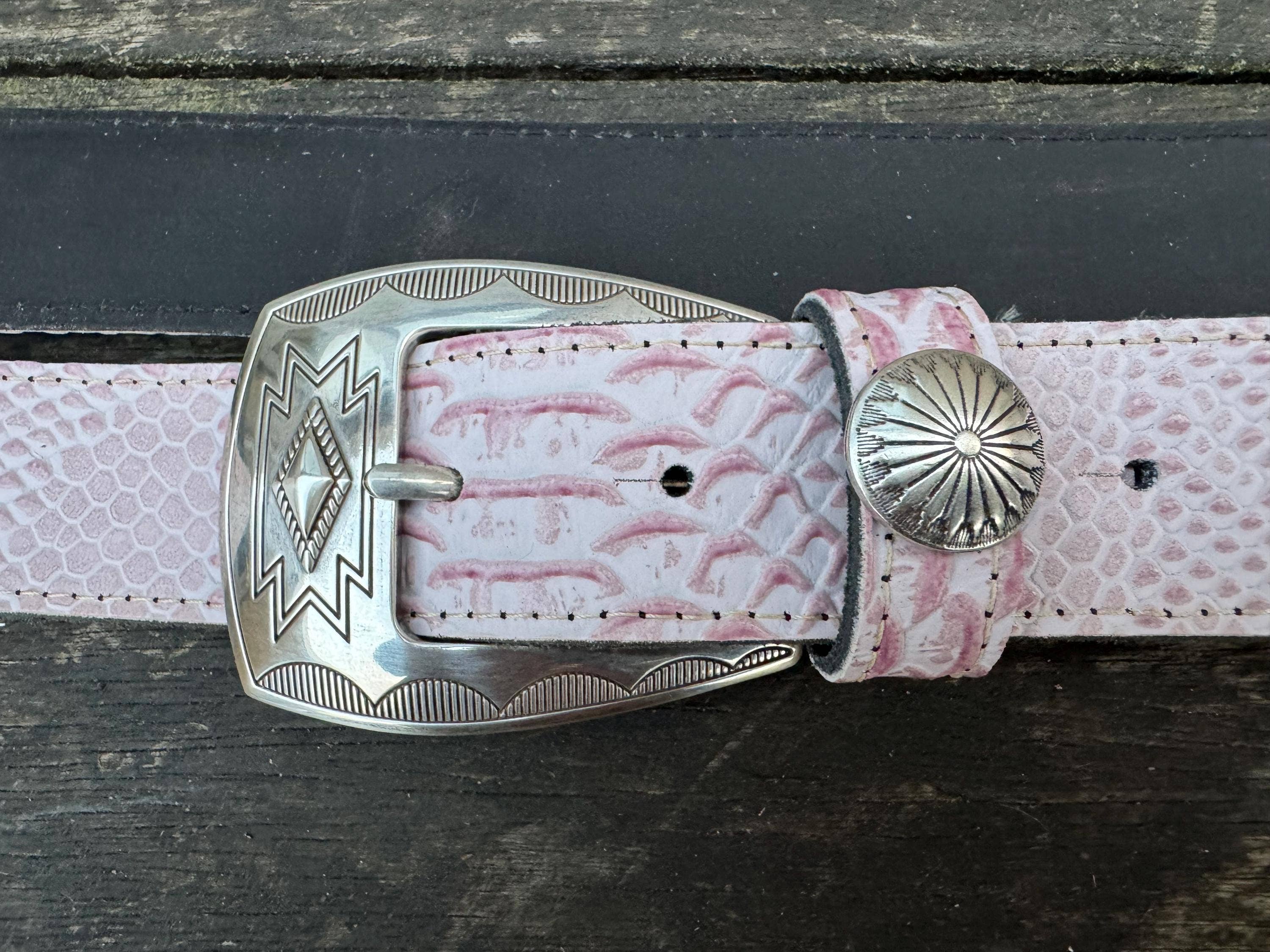 WAITZ – wholesale Belt – Women's – Labelle pink snake fashion belt2