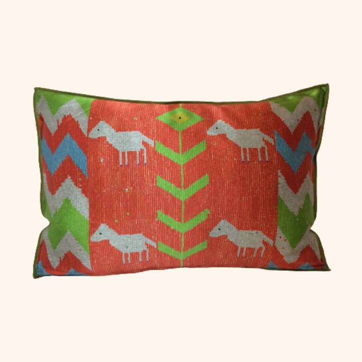 Dhay Kissen - Terrakotta & True Green für den Großhandel von Amechi