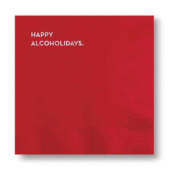 #615: Happy Alcoholidays Christmas Napkins for wholesale by Sapling Press