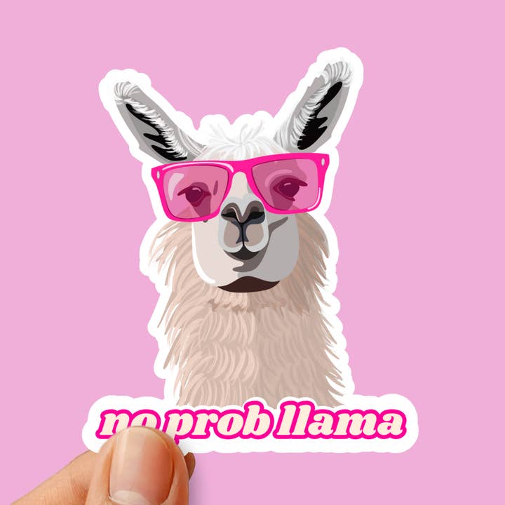 No Probllama Sticker for wholesale by Hi From Studio