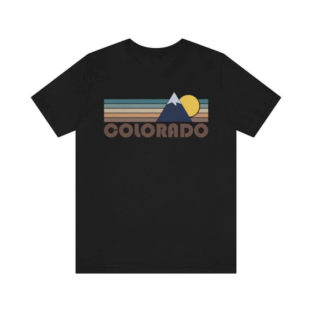 Hey Mountains - Wholesale Screen Printed T-Shirt - Women's - Colorado T-Shirt - Retro Mountain v2 Unisex Colorado Shirt2