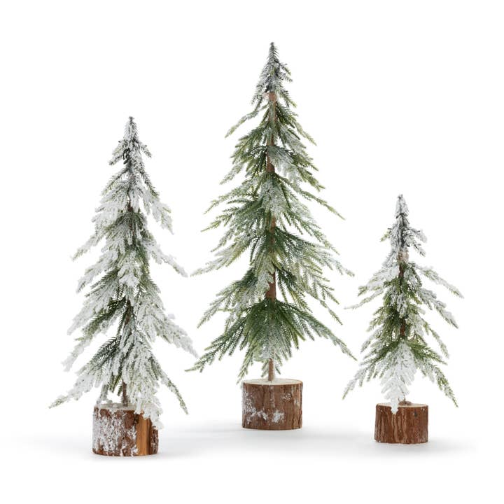 DEMDACO - Wholesale Artificial Christmas Tree - Frosted Trees - Set of 3