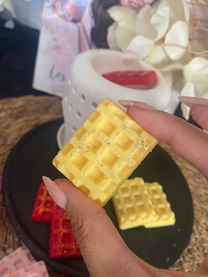 Fondants parfumés -MARQUE BLANCHE – Mini-gaufres pour la vente par Les folies de Nicole