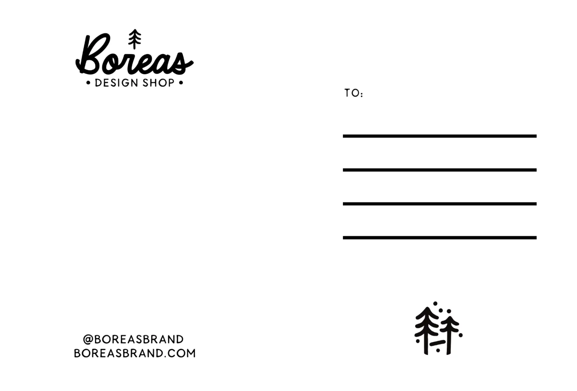 Boreas Design Shop - Wholesale Postcard - Adirondack Rail Trail Postcard2