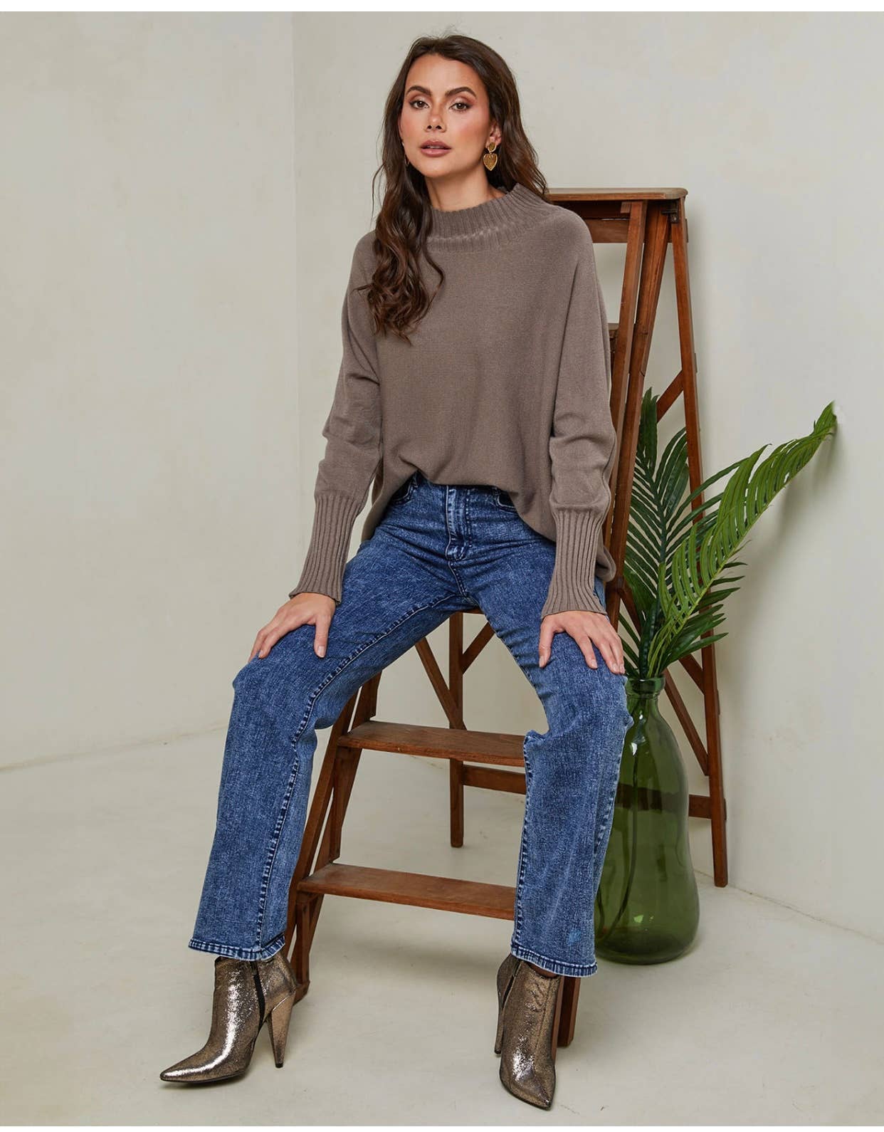 LÉA & LUC - Wholesale Pullover-trui - Dames - Trui met hoge hals REF. 612315