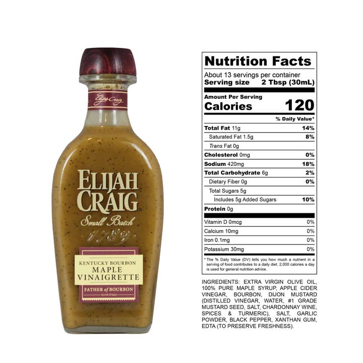 Bourbon Country Products - Wholesale Salad Dressing - ELIJAH CRAIG Kentucky Bourbon Maple Vinaigrette2