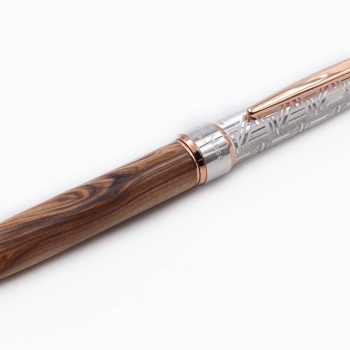 Grifos pens - Wholesale Pen - Fountain Pen/ rollerball personalized silver & olive wood1