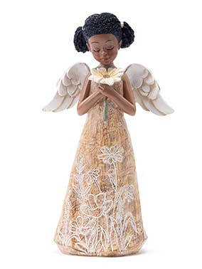 Angel with Wings Holding Flower Item # 14708 for wholesale by Napco