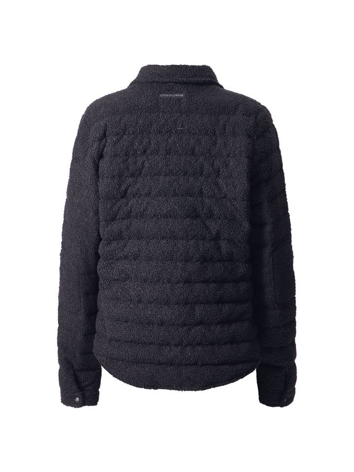 Cotes of London - Wholesale Puffer Jacket - Women's - The Harrow Bouclé | Down Shirt | Midnight Black5