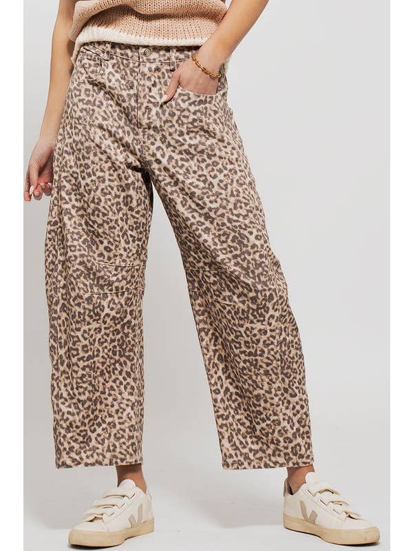 Leopard Print Wide Leg Camo Pants for wholesale on Faire6