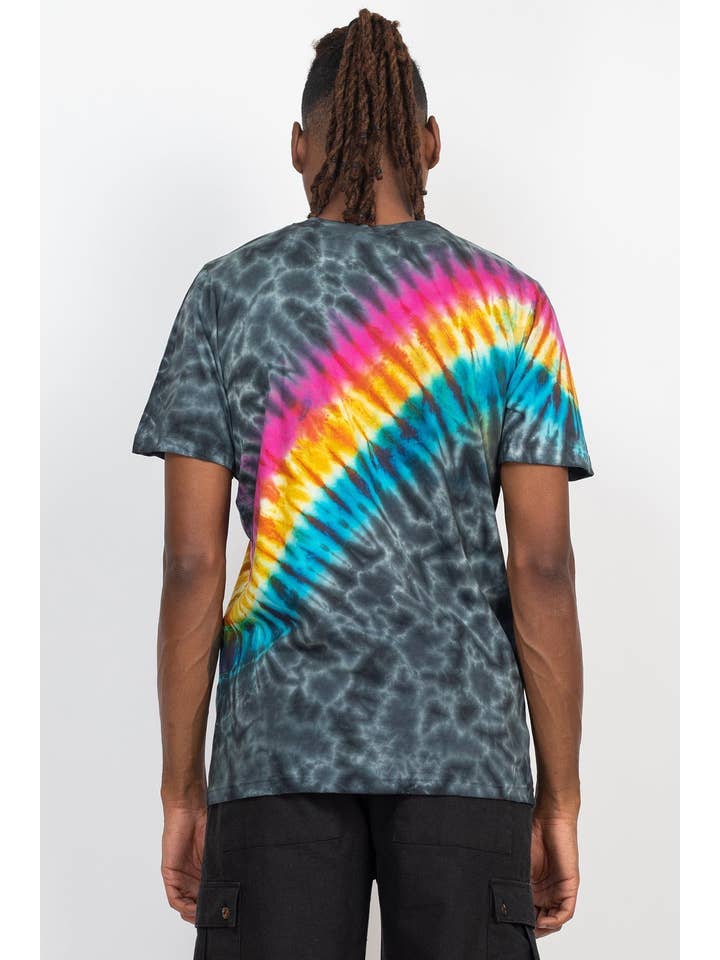 Lakhays Collection Inc. - Vendita all'ingrosso Maglietta - Uomo - T-shirt tie-dye unisex Rainbow Arc4