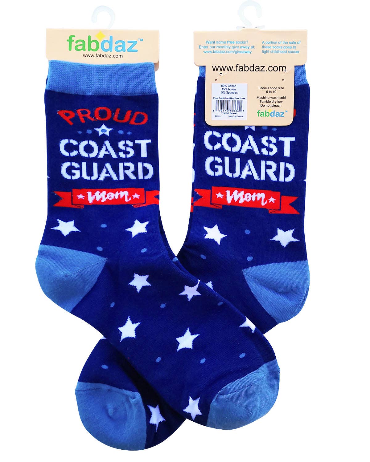 Fabdaz - Wholesale Socks - Women's - Proud Coast Guard Mom Women's Crew Socks4