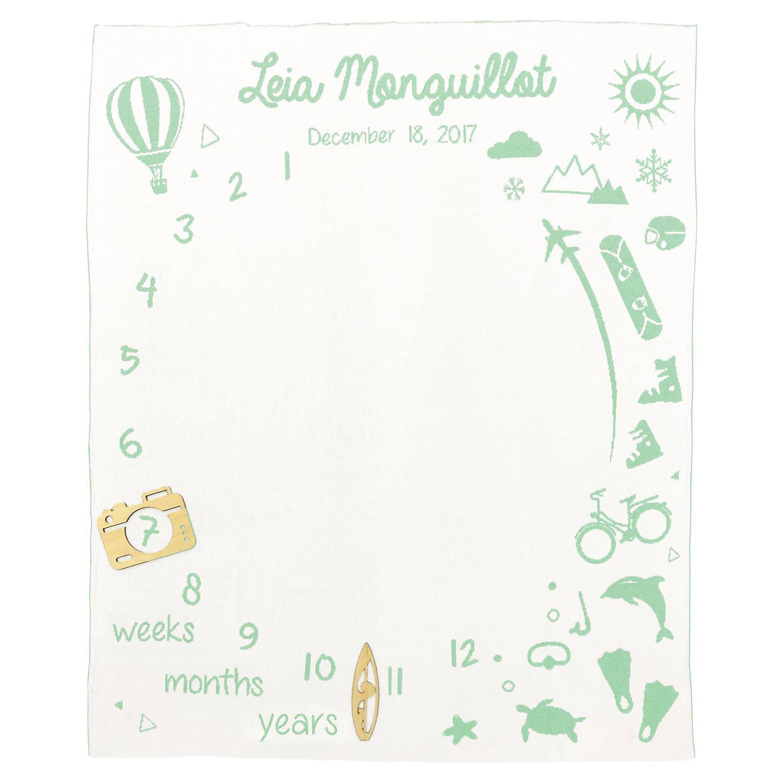 littledaysshop – wholesale Milestone blanket – Child & baby – Little Explorer Milestone Blanket0