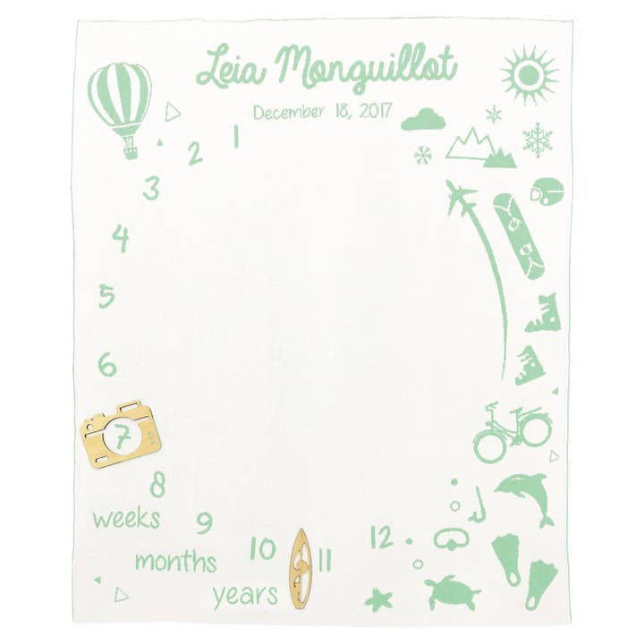 littledaysshop – wholesale Milestone blanket – Child & baby – Little Explorer Milestone Blanket