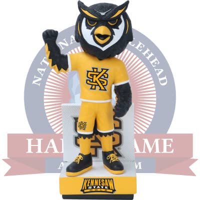 Scrappy the Owl Kennesaw State Owls Mascot Bobblehead for wholesale by National Bobblehead Hall of Fame and Museum