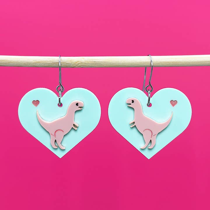 Dino Love - Pastels pour la vente par Art School Dropout
