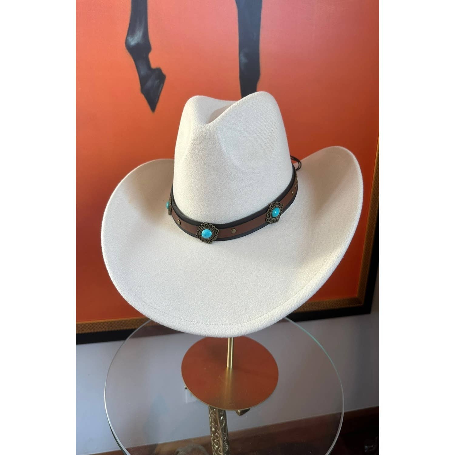 One and Only Accessories - Wholesale Cowboy Hat - Women's - Premium Quality Best Seller  Vegan Cattlemen Cowboy hat  lea15