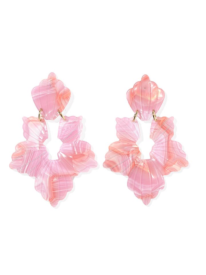 Michelle Statement Earrings - Rosy Glow for wholesale by LINNY CO