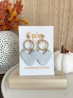 Victoria | Dove + Peonies | Clay Earrings for wholesale by Finley River | Trendy Polymer Clay Earrings | Hypoallergenic