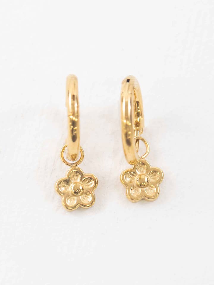 Bloom Huggie Hoop Earrings for wholesale by Lovoda