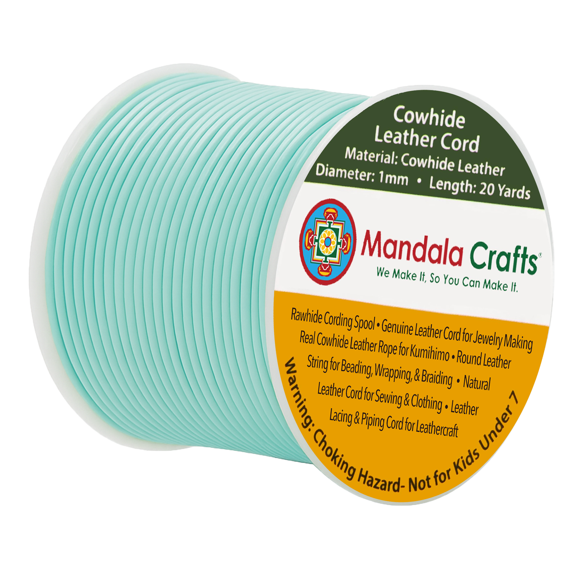 Mandala Crafts - Wholesale Craft Supplies - Mandala Crafts Round Cowhide Genuine Leather String Cord, Natural Rawhide Rope for Jewelry Making, Kumihimo Braiding, Shoelaces72