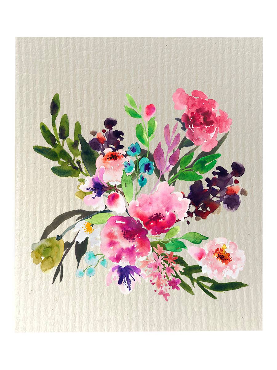 Knollwood Lane - Vente Torchon - Ensemble de 2 torchons biodégradables Floral Collection TWO2