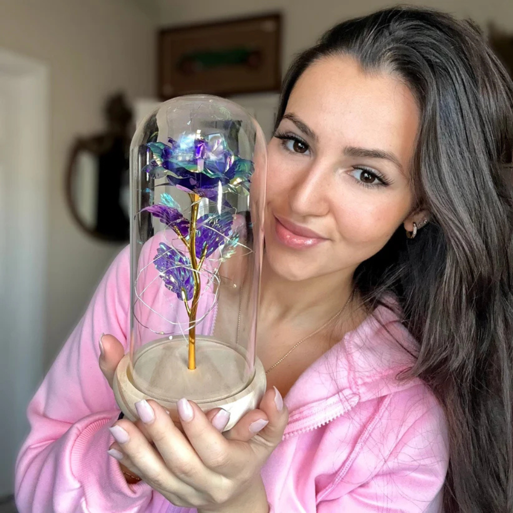 Moderny – wholesale Dekorativt bordsobjekt – Faerelle™ Glittrig Ros9