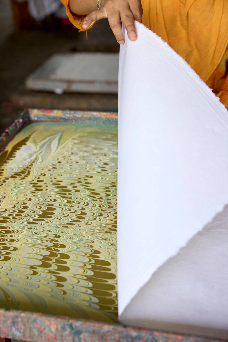 Paper Mirchi – wholesale Gift bag – Hand Marbled Gift Bags (Large) - Bouquet11