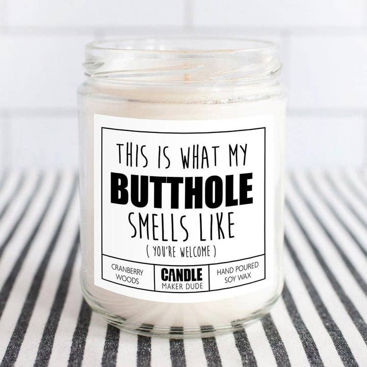 This Is What My Butthole Smells Like Funny Men Gift Ideas Candles, Gift For Him, Father's Day Gifts For Man Cave for wholesale by Candle Maker Dude