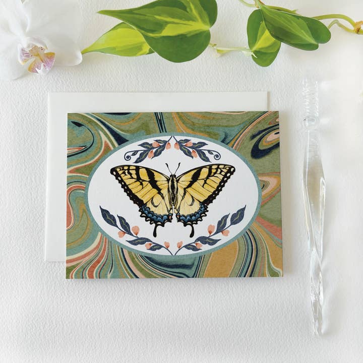 Svalstjärtsfjäril Tomt A2 Gratulationskort för wholesale av Folk Meadow