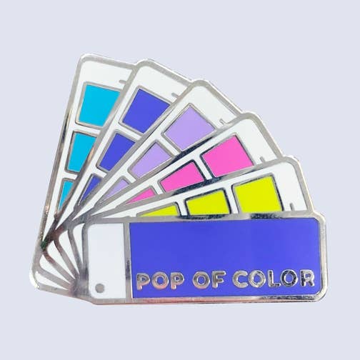 Graphic design enamel pin, Color palette, Artist enamel pin for wholesale by Creative Goodie
