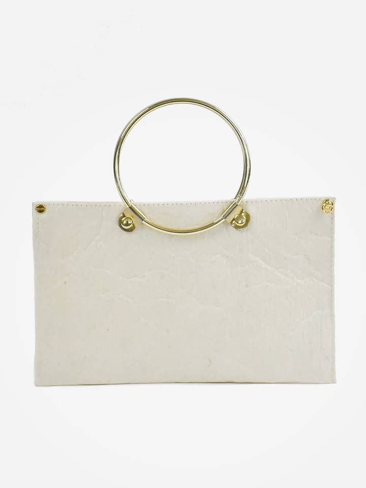 Ring Clutch, Natural for wholesale by Ceibo
