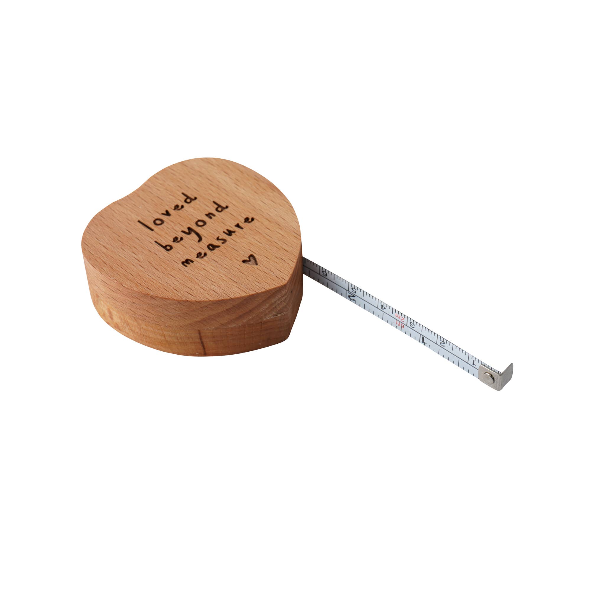 CGB Giftware – Engroshandel Målebånd – Send med kærlighed 'Loved Beyond Measure' hjertemålebånd3