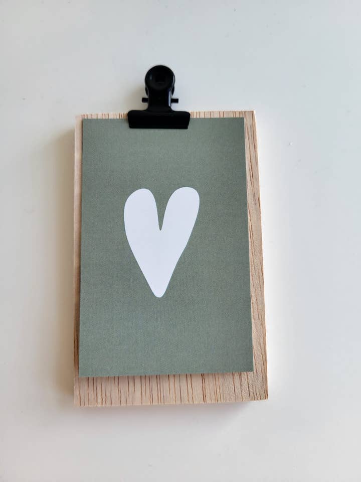 SEQ LIFESTYLE - Wholesale Plaatskaartje - Klembord - Hart Blauw0