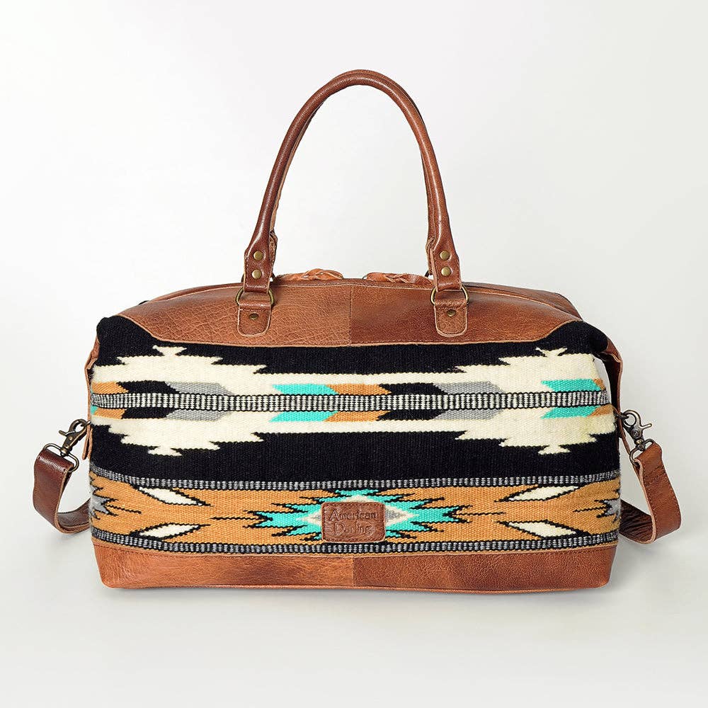 LS Western - Vente Sac de voyage – femme - Sac de voyage en laine et cuir du sud-ouest LC-ADBG460 Sac de selle tissé à la main60