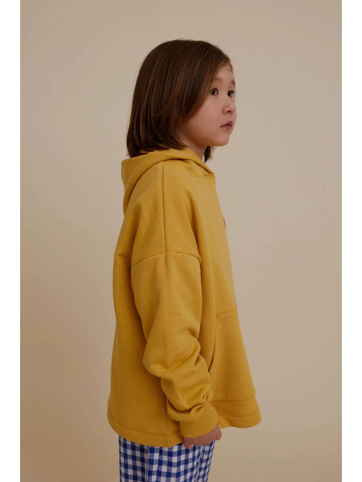 Yellow ORGANIC COTTON SWEATSHIRT WITH A HOODIE for wholesale on Faire
