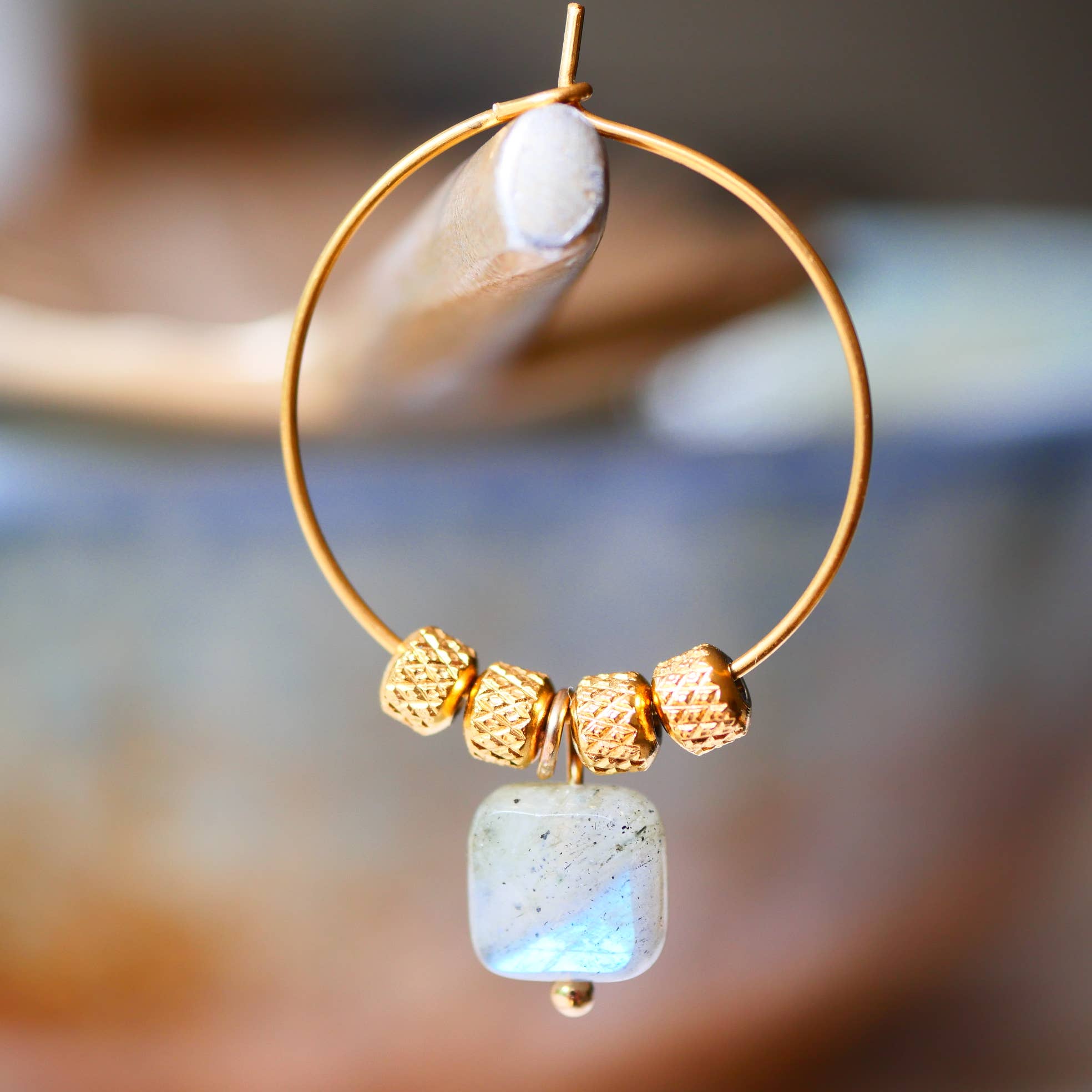 GINANDGER - Wholesale Hoop Earrings - EARRINGS MANON LABRADORITE1